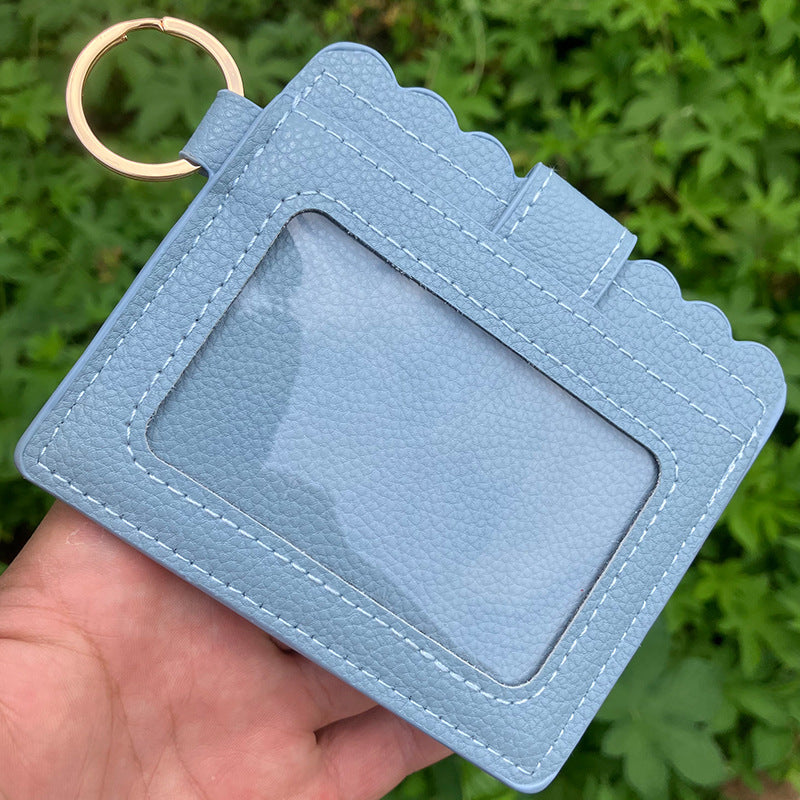 Wholesale PU Leather Leopard Purse Keychain